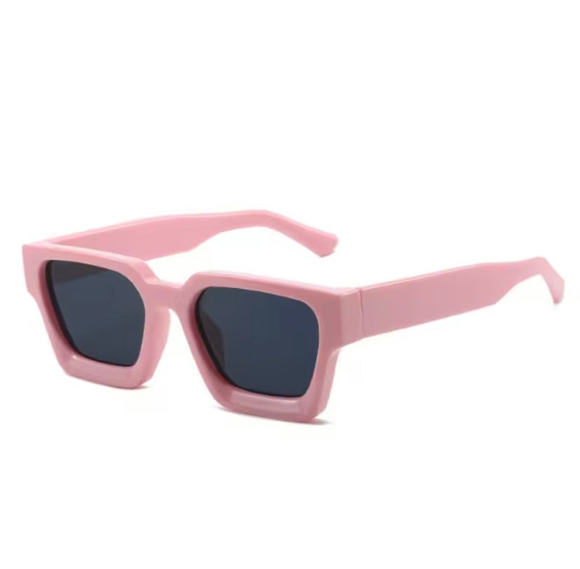 Womens chunky sunglasses. Pink fashion sunglasses by SunglassesLDN. 