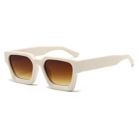 Chunky Sunglasses in Cream. Womens sunglasses by SunglassesLDN. 